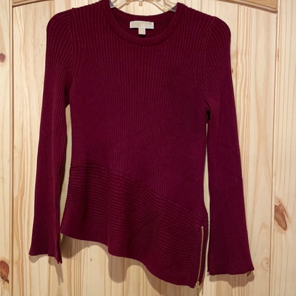 Michael kors burgundy sweater Clearance